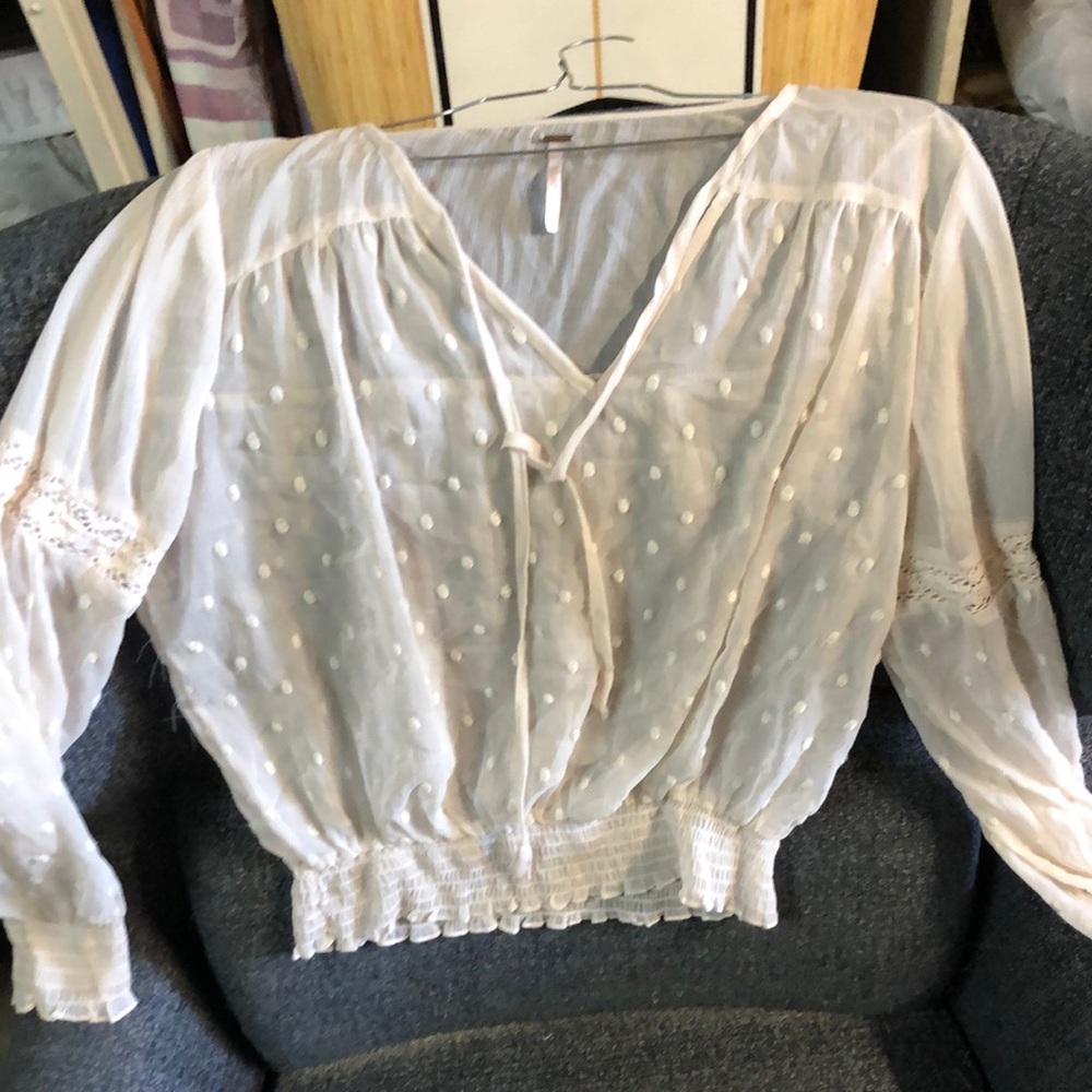 Free people sheer boho top